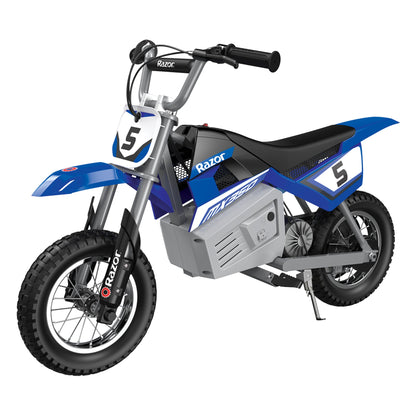 Razor MX350 Dirt Rocket 24V Electric Toy Motocross Motorcycle Dirt Bike, Blue