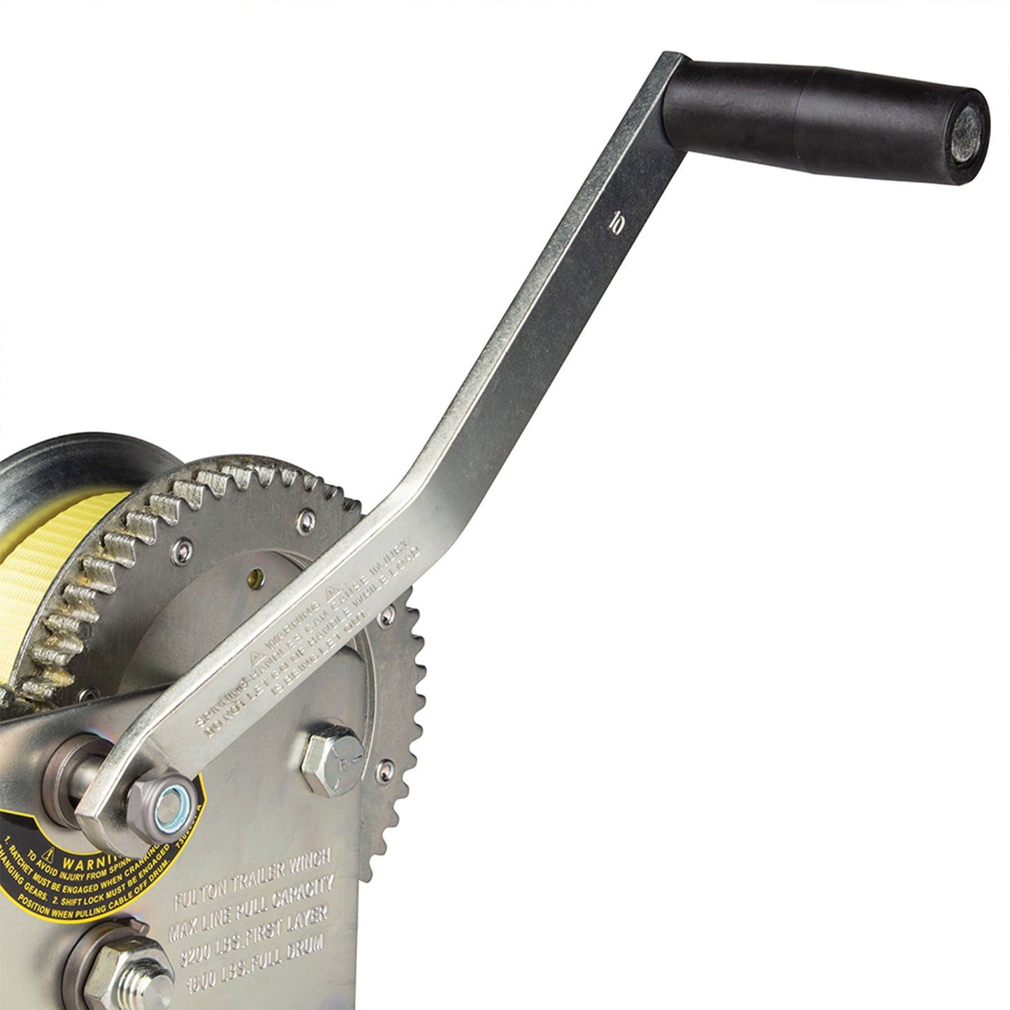 Fulton 142424 Dual Speed Tow Winch with 20 Foot Strap, 3,200 Pound Capacity