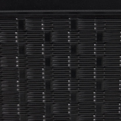 FCMP Outdoor Wicker Pattern Resin 24" Self-Watering Pedestal Taper Planter, 2 Pk