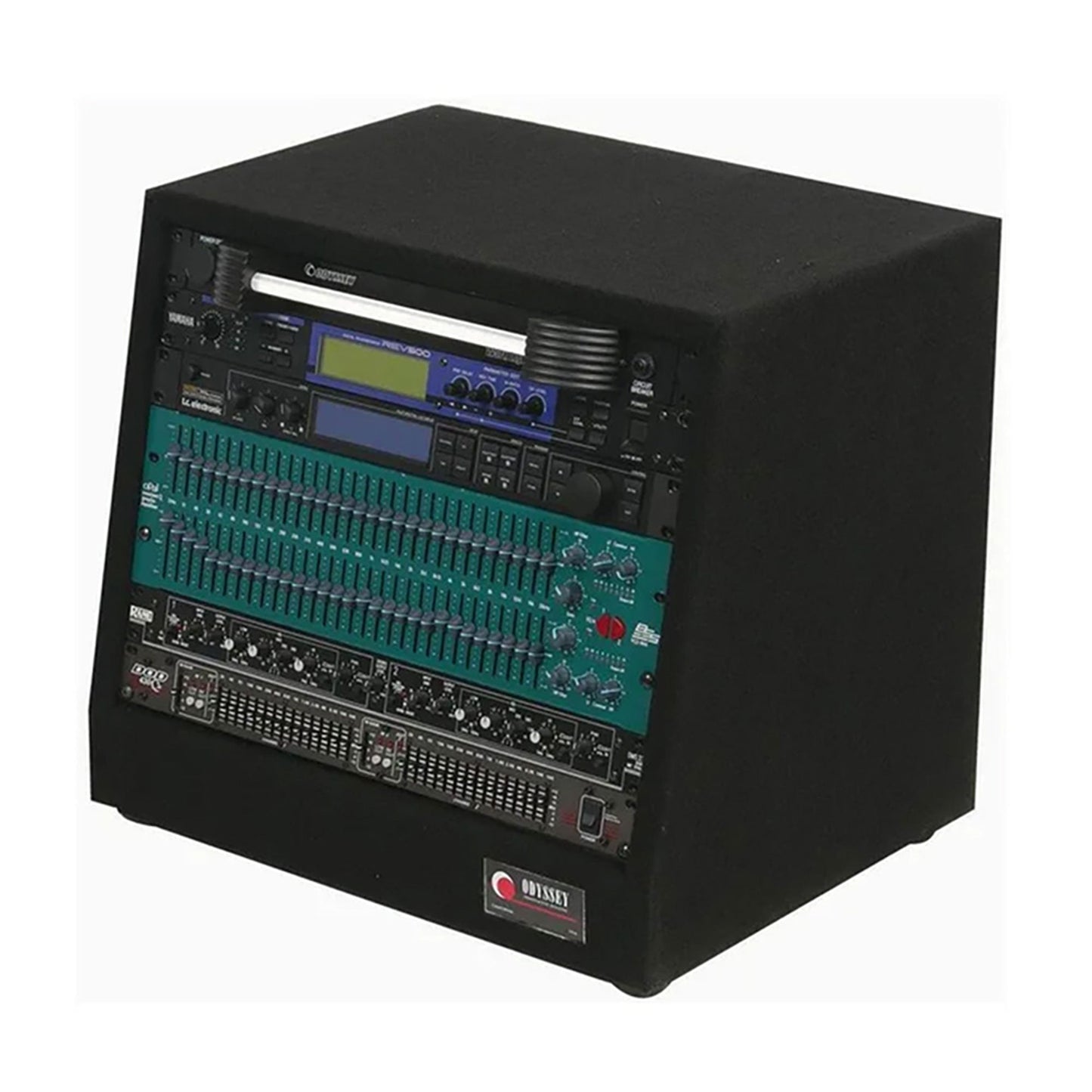 Odyssey CRS08 8 Space Carpeted DJ Music Studio Equipment Rack Unit Case, Black