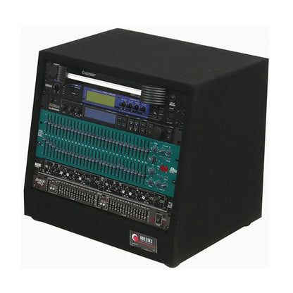 Odyssey CRS08 8 Space Carpeted DJ Music Studio Equipment Rack Unit Case, Black