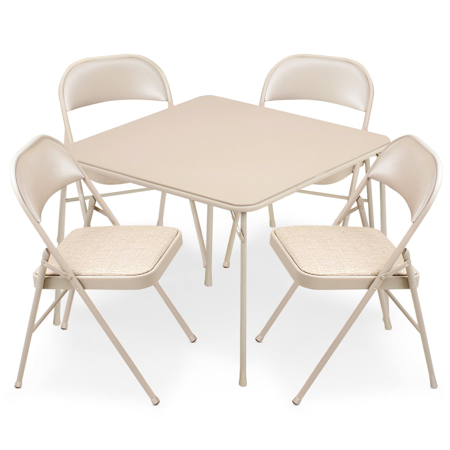 MECO Sudden Comfort 5 Piece 34x34 Card Table and 4 Chairs Folding Furniture Set