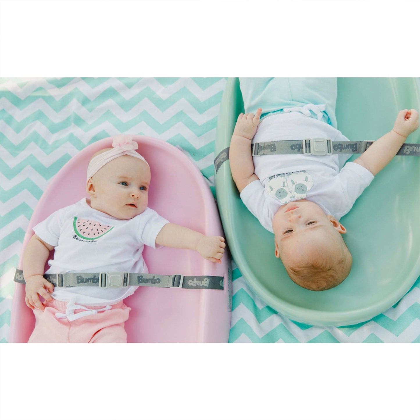 Bumbo Diaper Changing Pad, Ergonomic Baby Changing Mat with Safety Belt, Pink