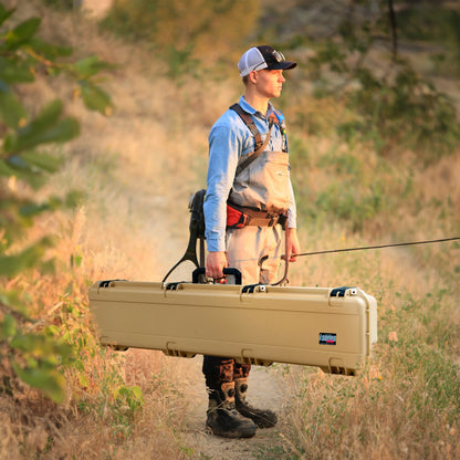 SKB Cases iSeries 4909 Hard Exterior Waterproof Utility Single Rifle Case, Tan