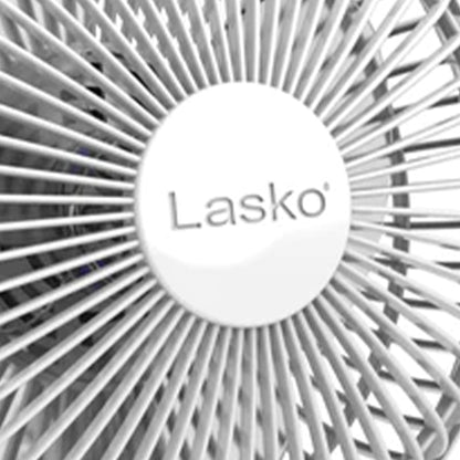 Lasko 6 Inch 2002W 2 Speed Personal Portable Table Fan with Storage Tray, White
