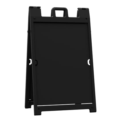 Plasticade Deluxe Signicade Portable Folding Double Sided Sign Stand, Black