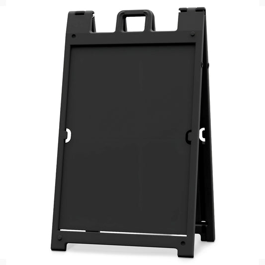 Plasticade Deluxe Signicade Portable Folding Double Sided Sign Stand, Black