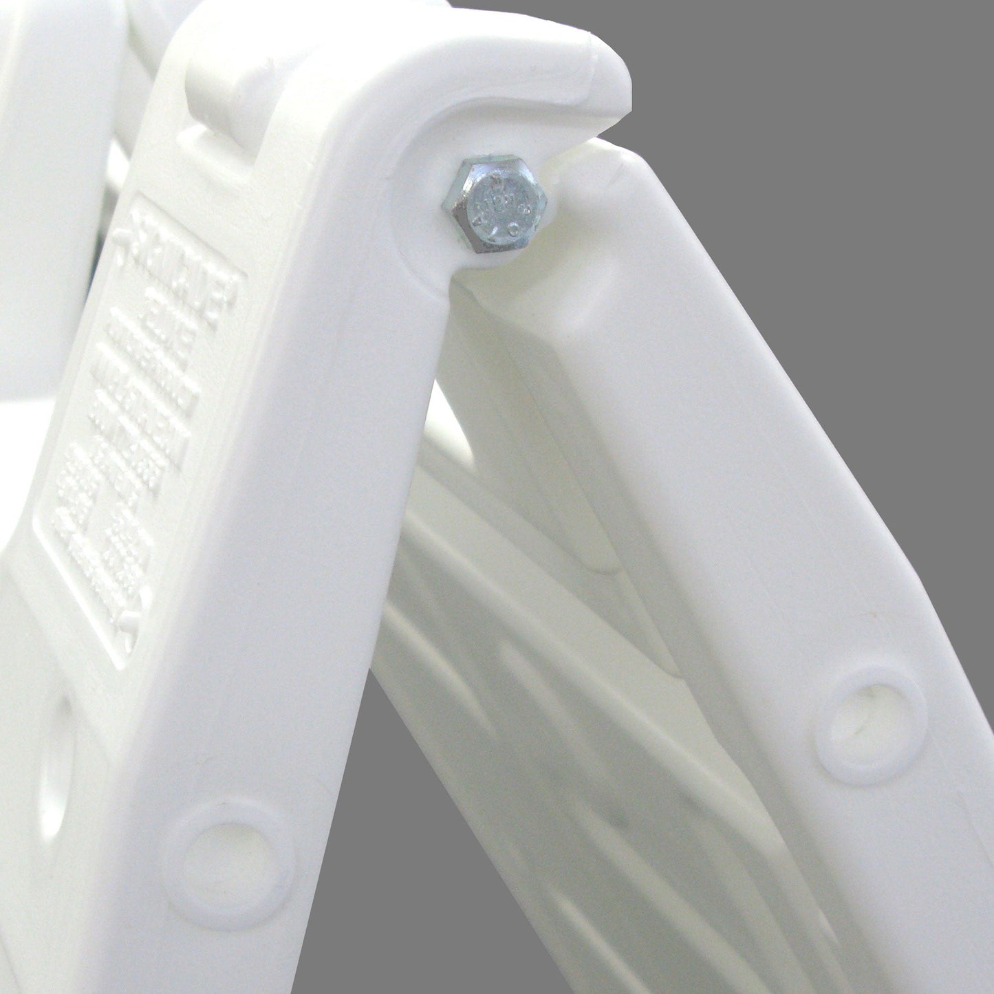 Plasticade Deluxe Signicade Portable Folding Double Sided Sign Stand, White