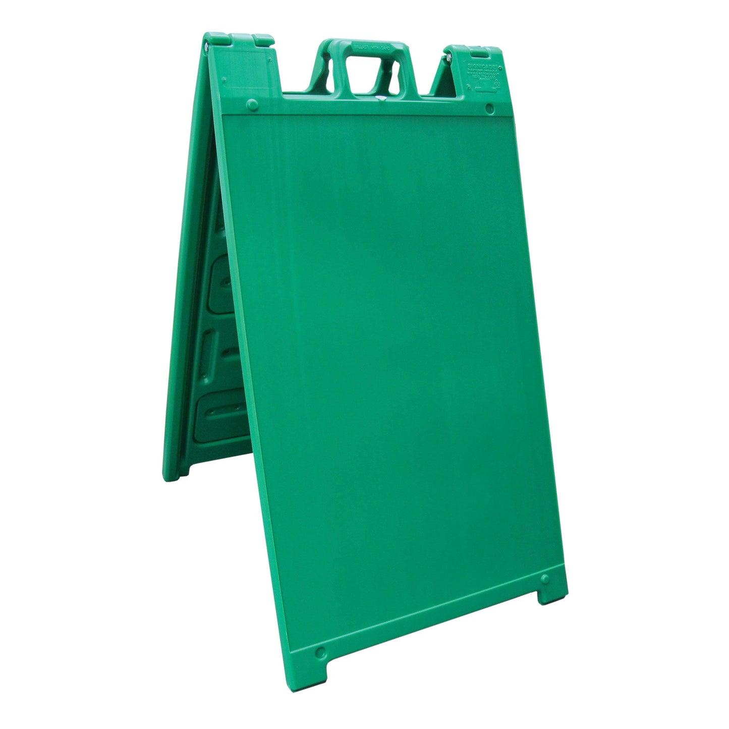 Plasticade Signicade Portable Folding Sidewalk Double Sided Sign Stand, Green