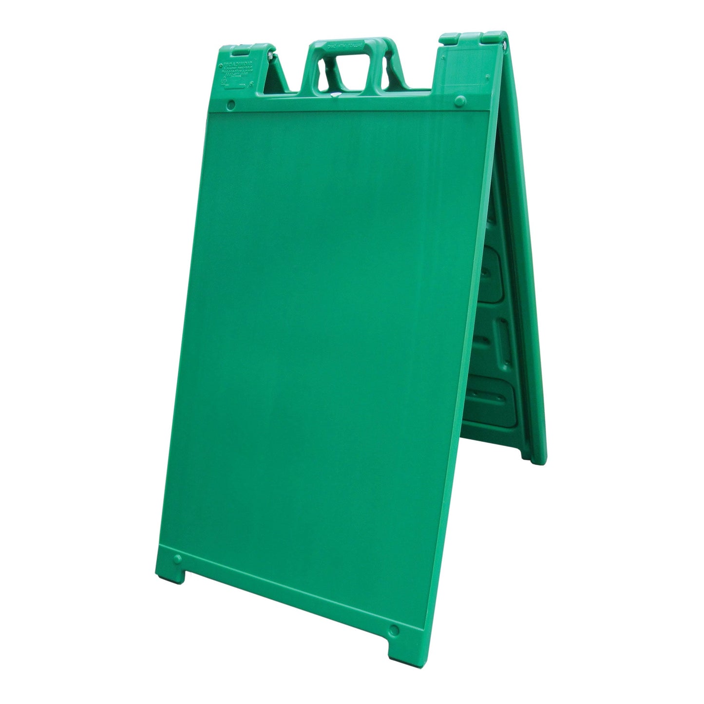 Plasticade Signicade Portable Folding Sidewalk Double Sided Sign Stand, Green