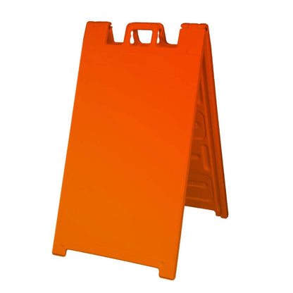 Plasticade 130-O Signicade A Frame Plain Portable Folding Sidewalk Sign, Orange
