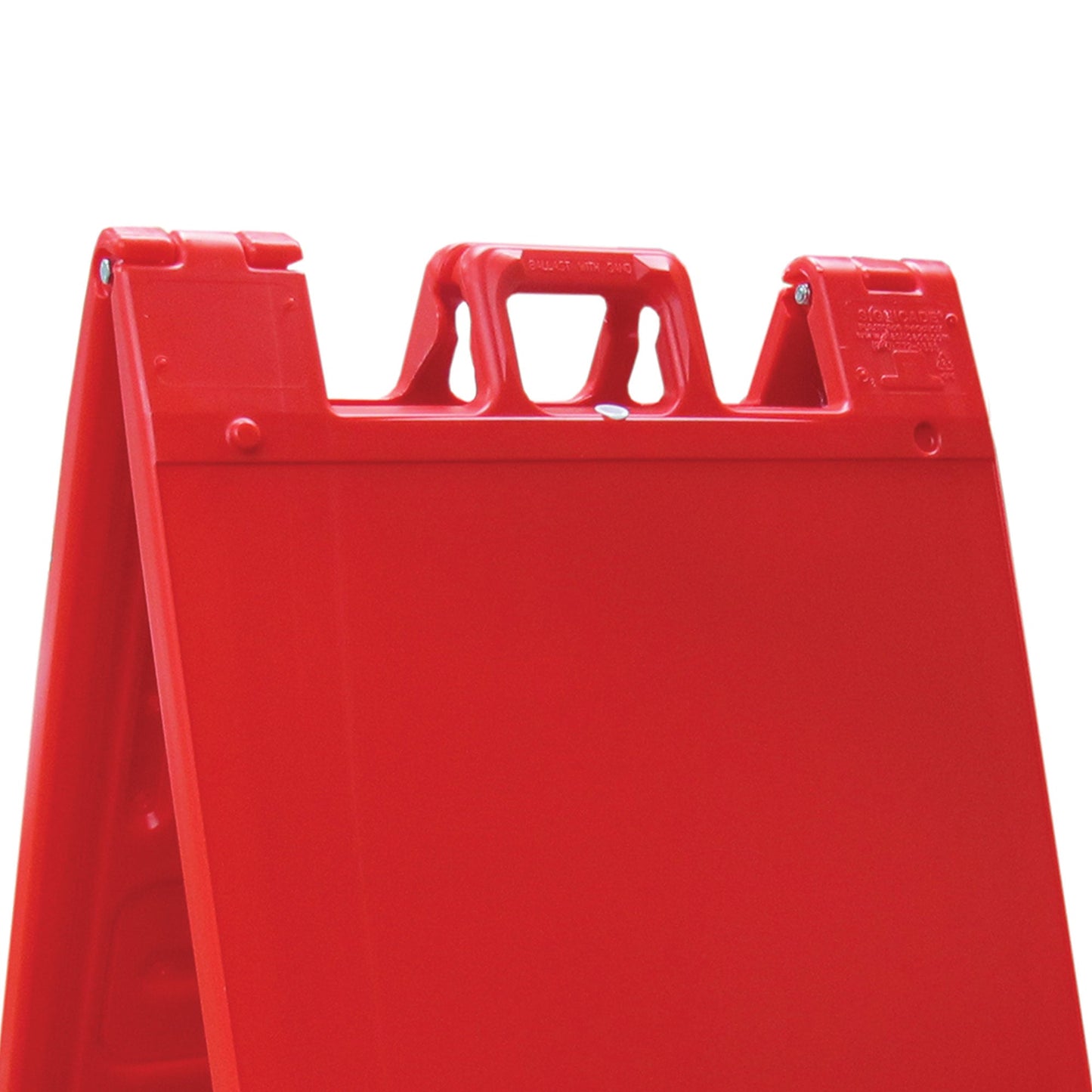 Plasticade 130-R Signicade A Frame Plain Portable Folding Sidewalk Sign, Red