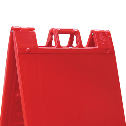 Plasticade 130-R Signicade A Frame Plain Portable Folding Sidewalk Sign, Red