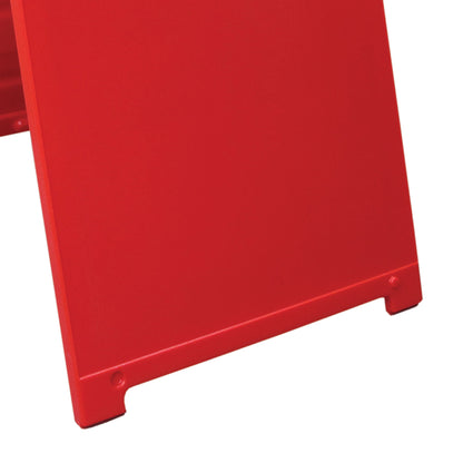 Plasticade 130-R Signicade A Frame Plain Portable Folding Sidewalk Sign, Red