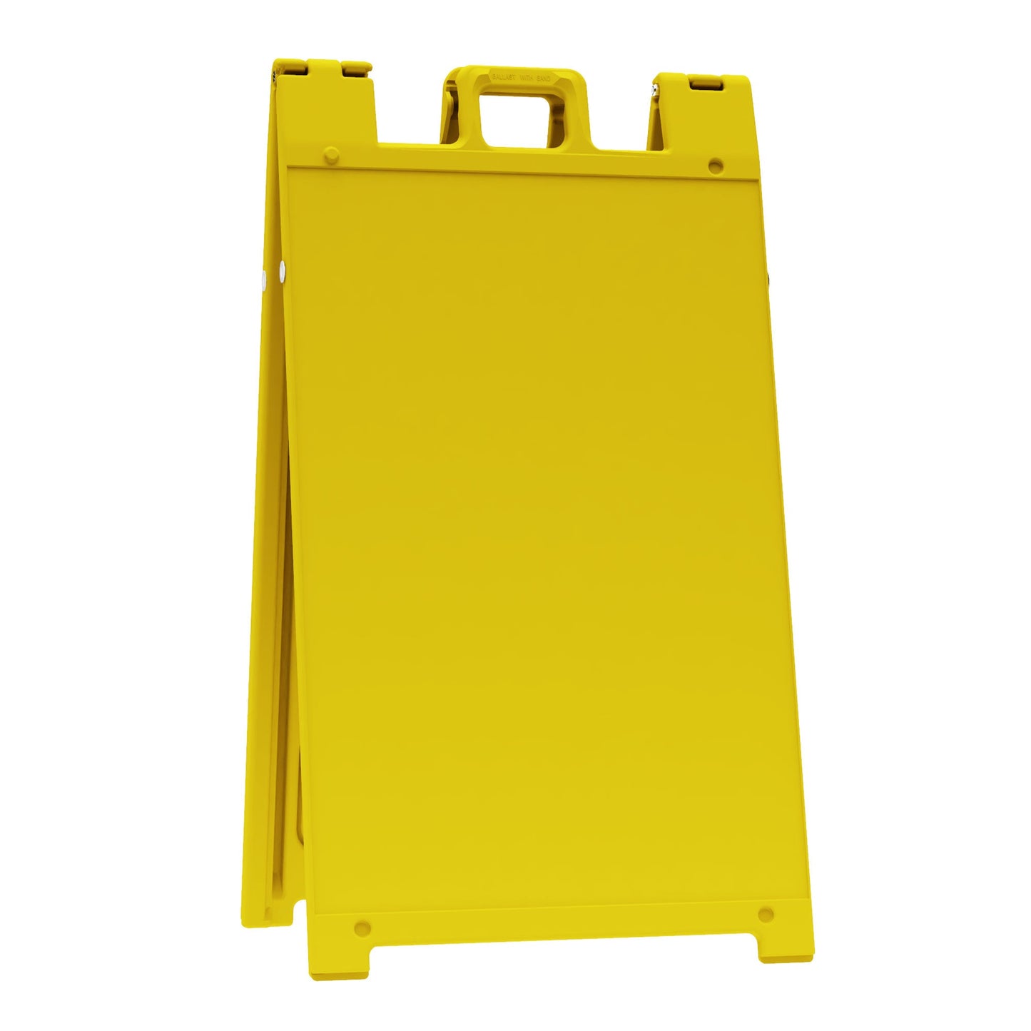Plasticade 130-Y Signicade A Frame Plain Portable Folding Sidewalk Sign, Yellow