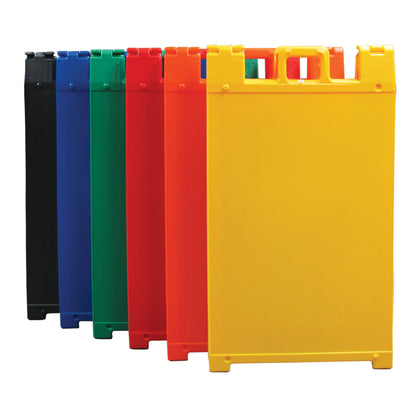 Plasticade 130-Y Signicade A Frame Plain Portable Folding Sidewalk Sign, Yellow