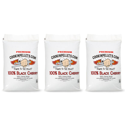 CookinPellets 40 Pound Black Cherry Grill Smoker Hardwood Wood Pellets (3 Pack)