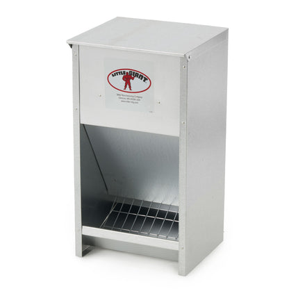 Little Giant 25 lb Large High Capacity Galvanized Steel Poultry Feeder w/Grid