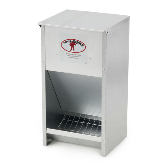 Little Giant 25 lb Large High Capacity Galvanized Steel Poultry Feeder w/Grid