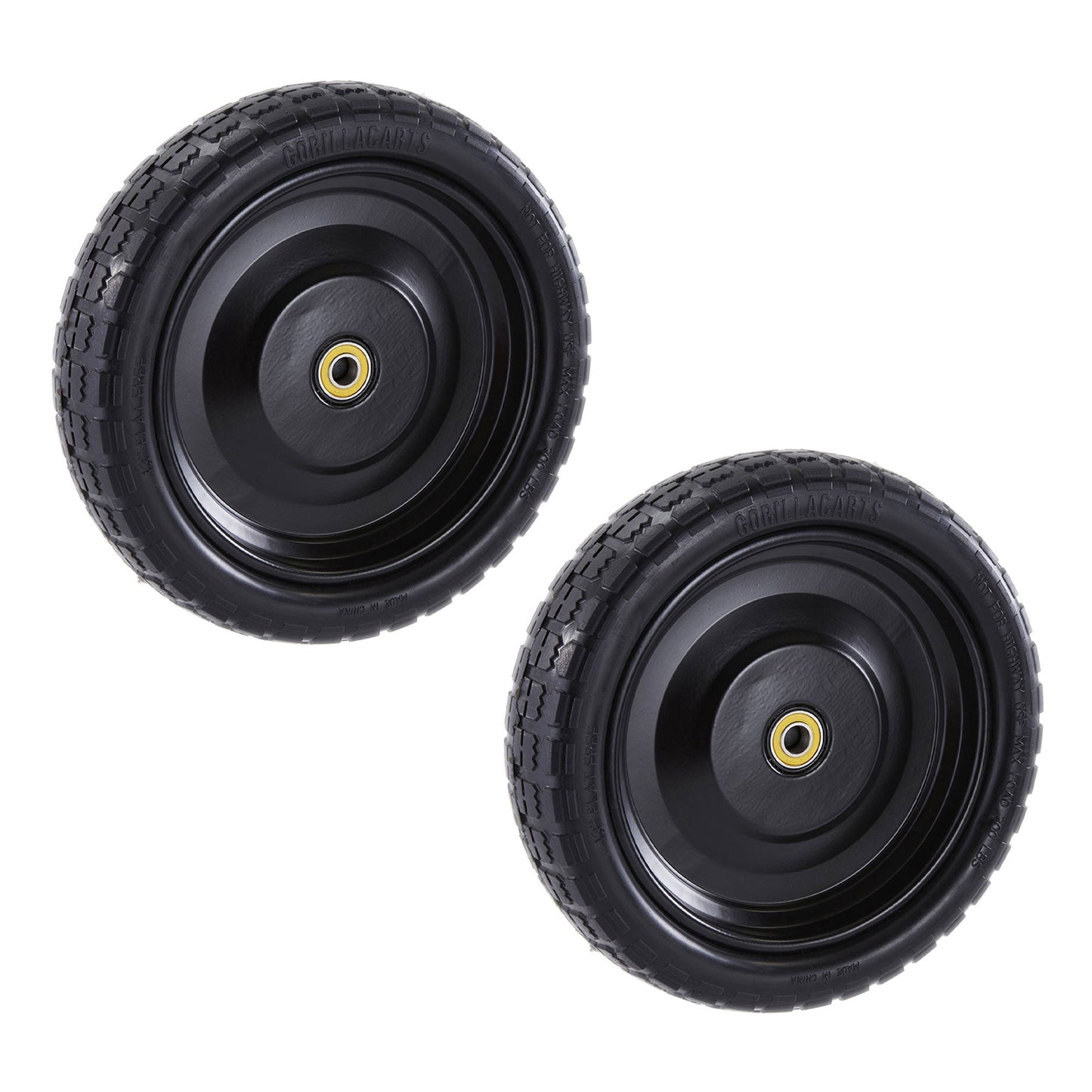 Gorilla Carts GCT-13NF 13 Inch No Flat Replacement Tire for Utility Cart, 2 Pack