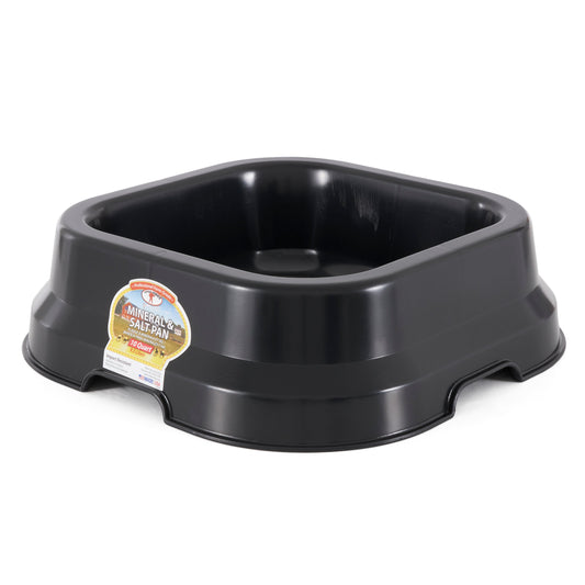 Little Giant MP10BLACK Salt Lick and Mineral Block 10 Quart Plastic Pan, Black