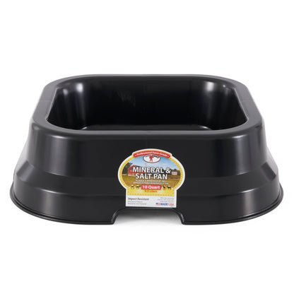 Little Giant MP10BLACK Salt Lick and Mineral Block 10 Quart Plastic Pan, Black