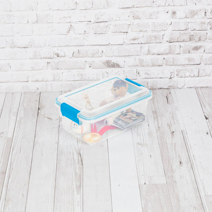 Sterilite 7.5 Quart Clear Plastic Home Storage Box with Latching Lids, (18 Pack)