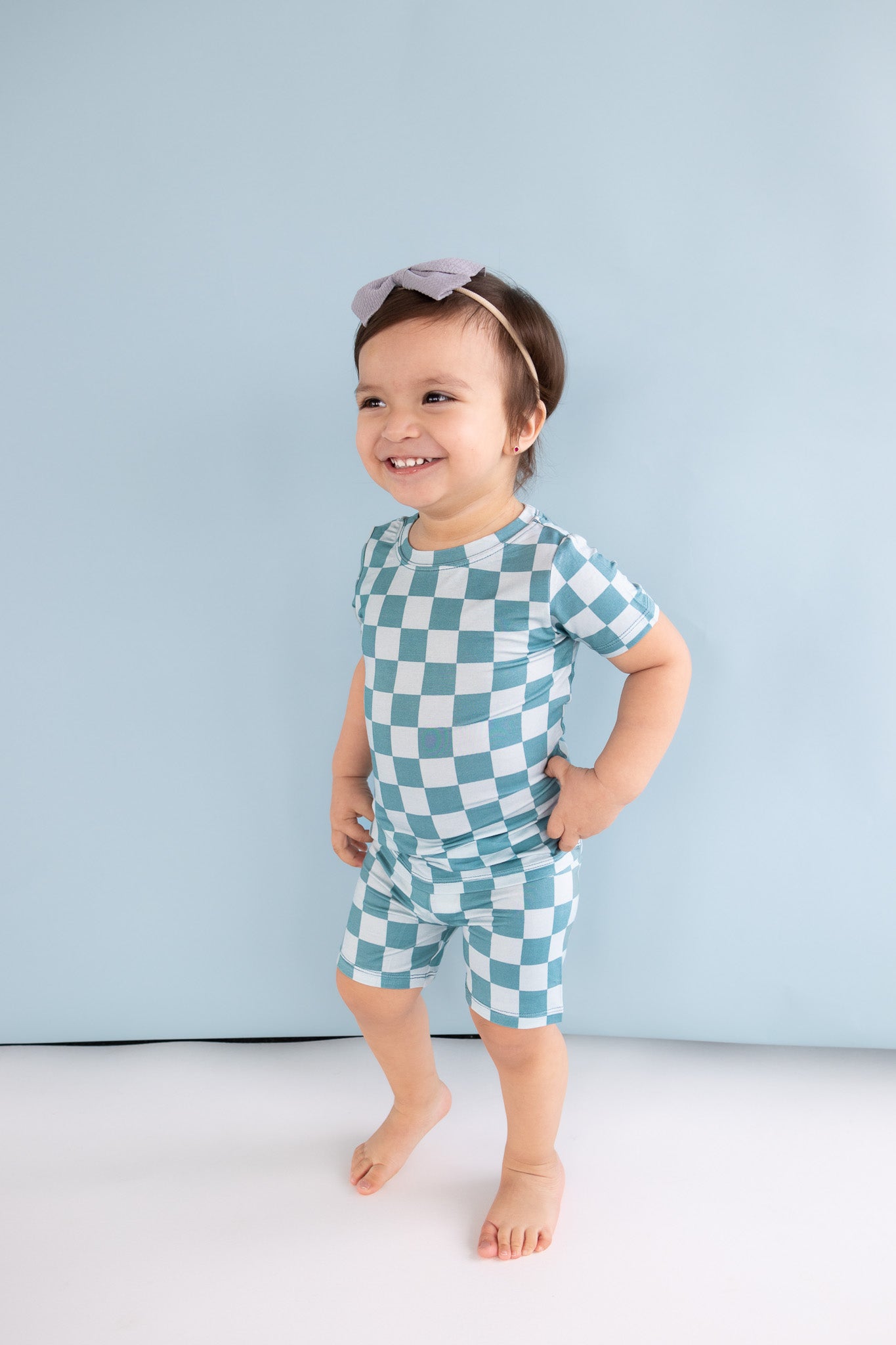 STORMY CHECKERS DREAM SHORT SET