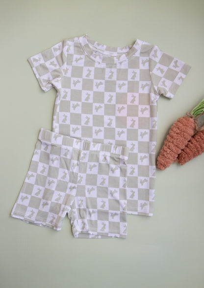 HIPPITY SAGE CHECKERS DREAM SHORT SET