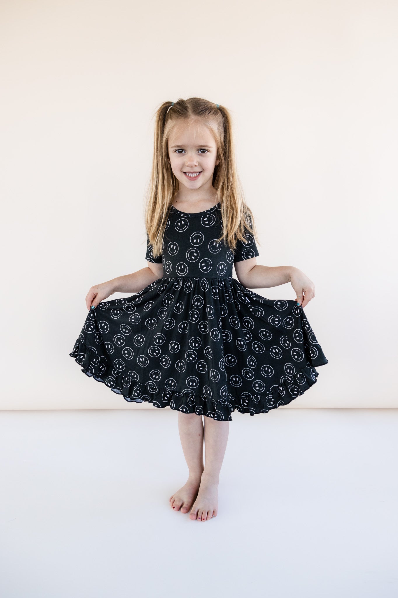 MIDNIGHT SMILES DREAM RUFFLE DRESS