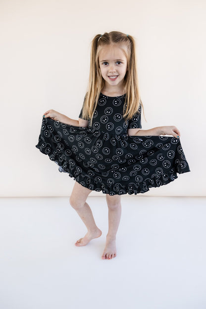 MIDNIGHT SMILES DREAM RUFFLE DRESS