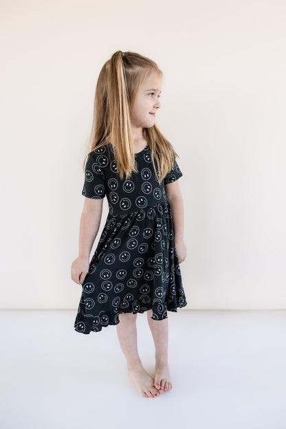 MIDNIGHT SMILES DREAM RUFFLE DRESS