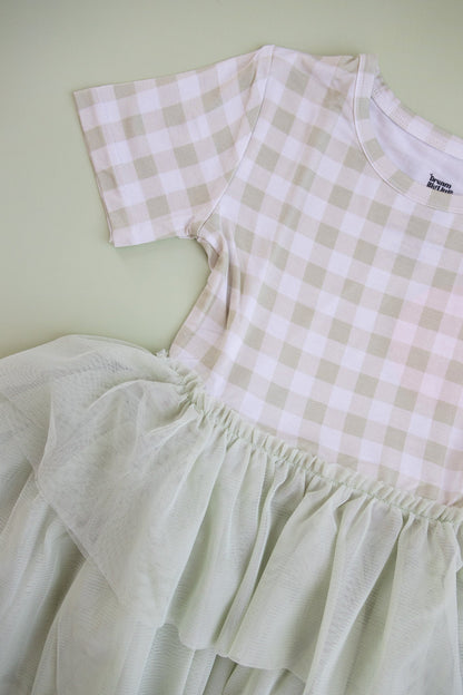 SAGE GINGHAM DREAM TUTU DRESS