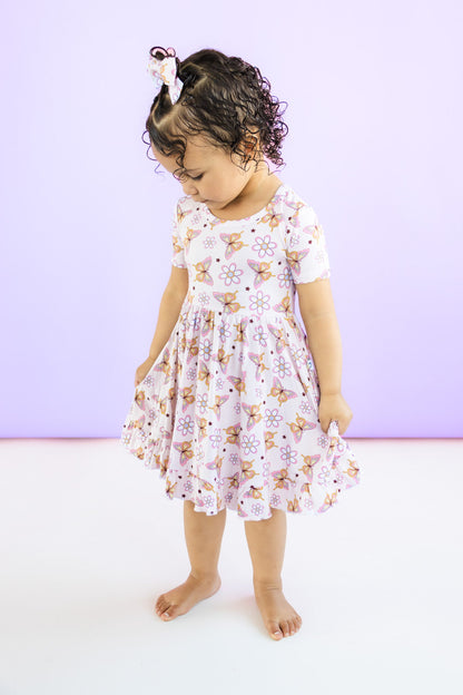 BLOSSOMIN' BUTTERFLY DREAM RUFFLE DRESS