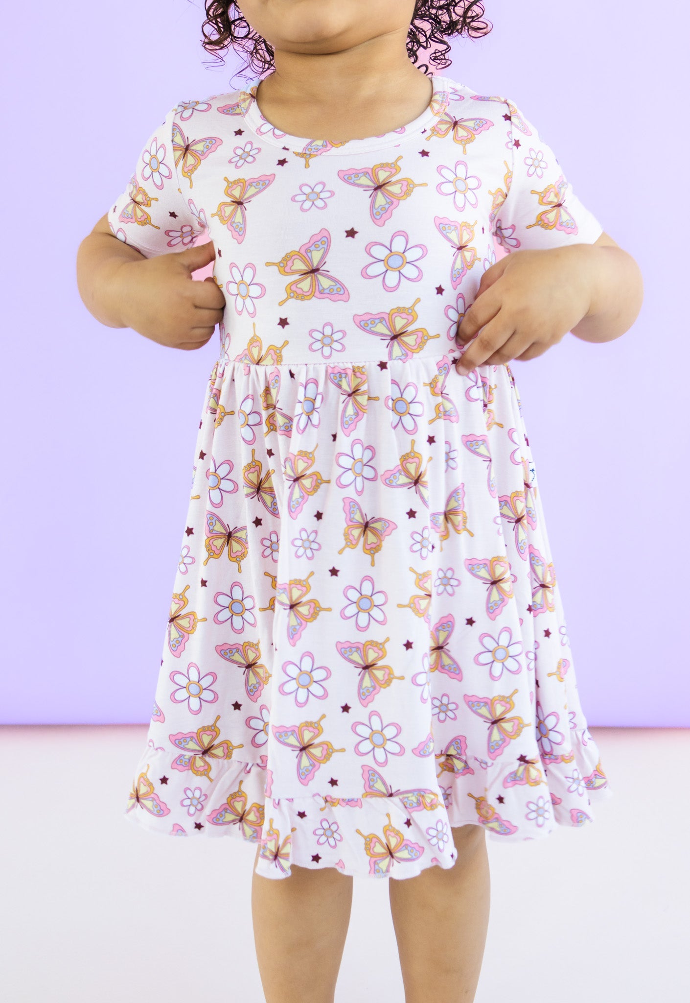 BLOSSOMIN' BUTTERFLY DREAM RUFFLE DRESS