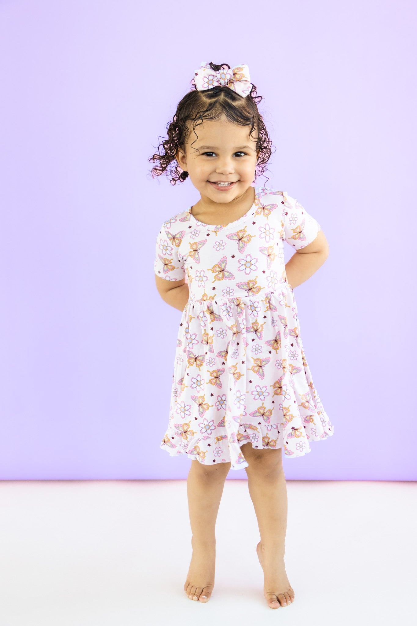 BLOSSOMIN' BUTTERFLY DREAM RUFFLE DRESS