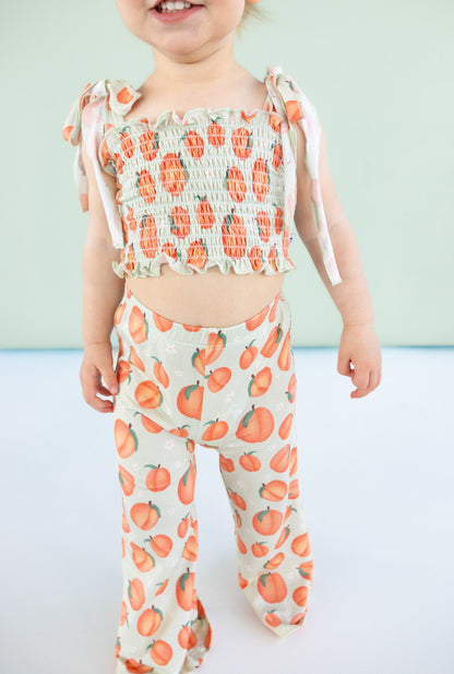 PEACHY-KEEN DREAM SMOCKED FLARE SET