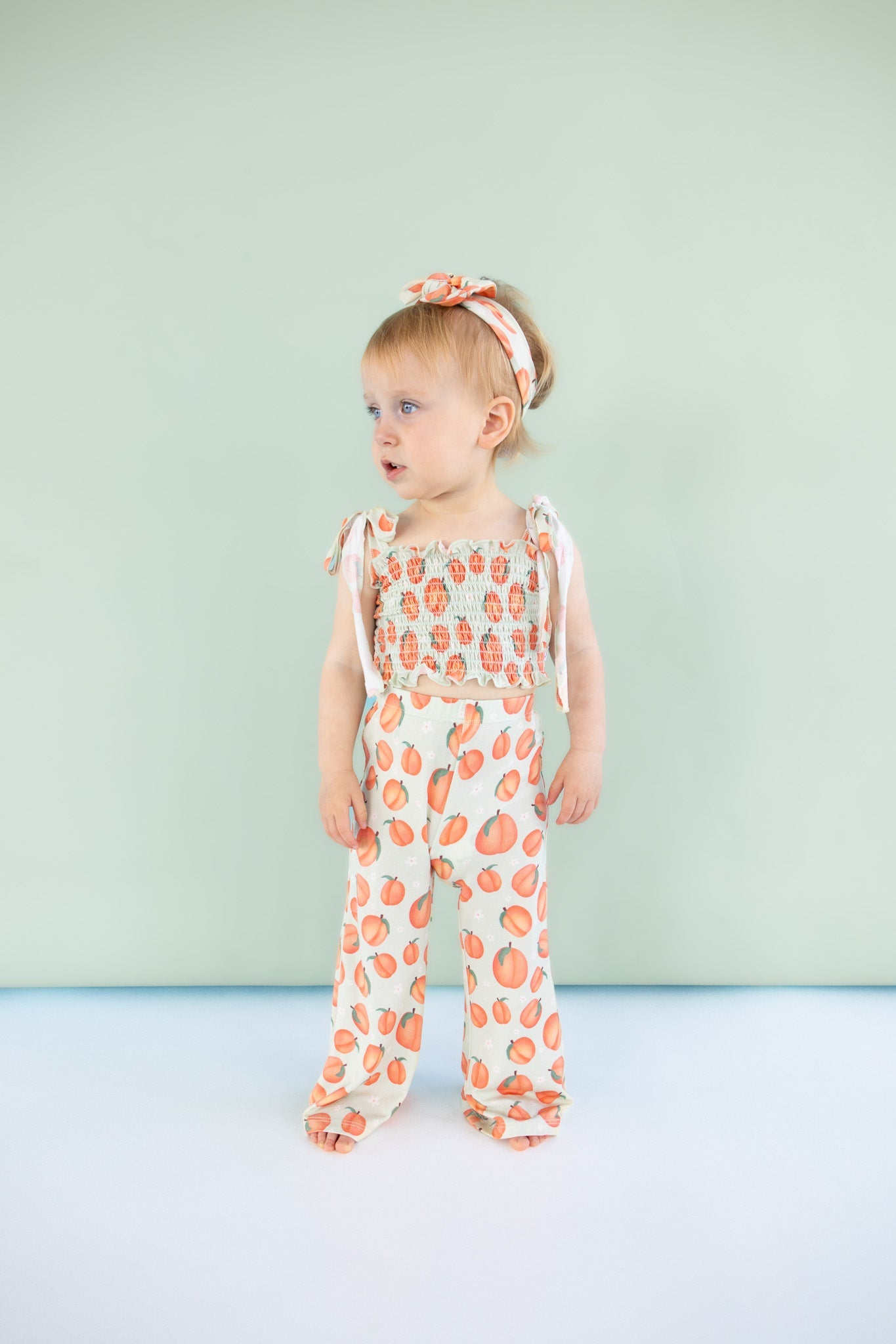 PEACHY-KEEN DREAM SMOCKED FLARE SET