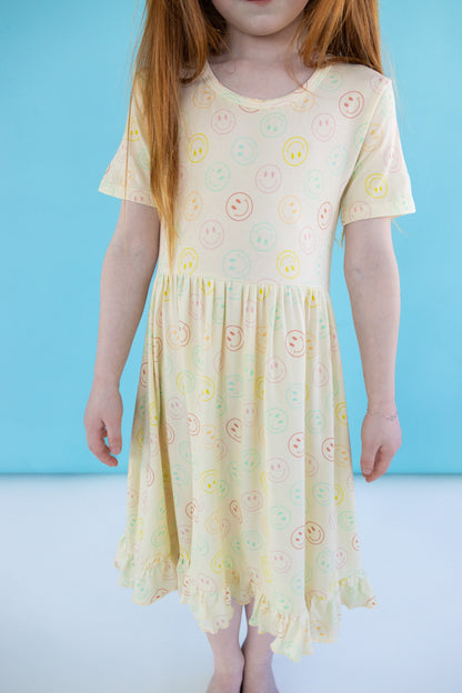 PASTEL SMILES DREAM RUFFLE DRESS