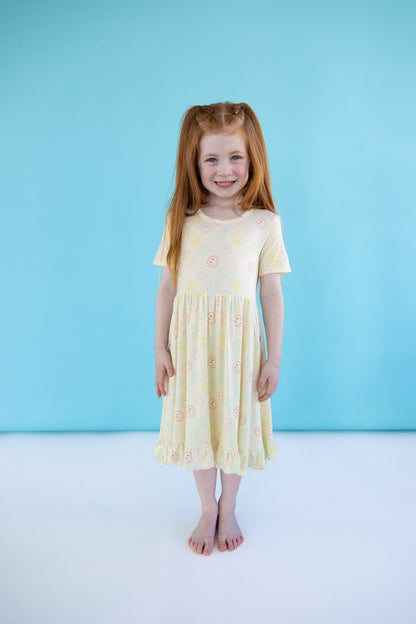 PASTEL SMILES DREAM RUFFLE DRESS