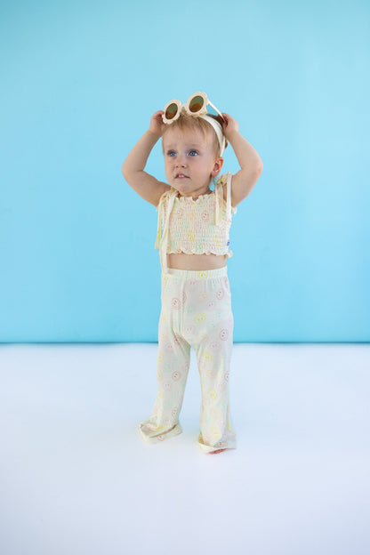 PASTEL SMILES DREAM SMOCKED FLARE SET