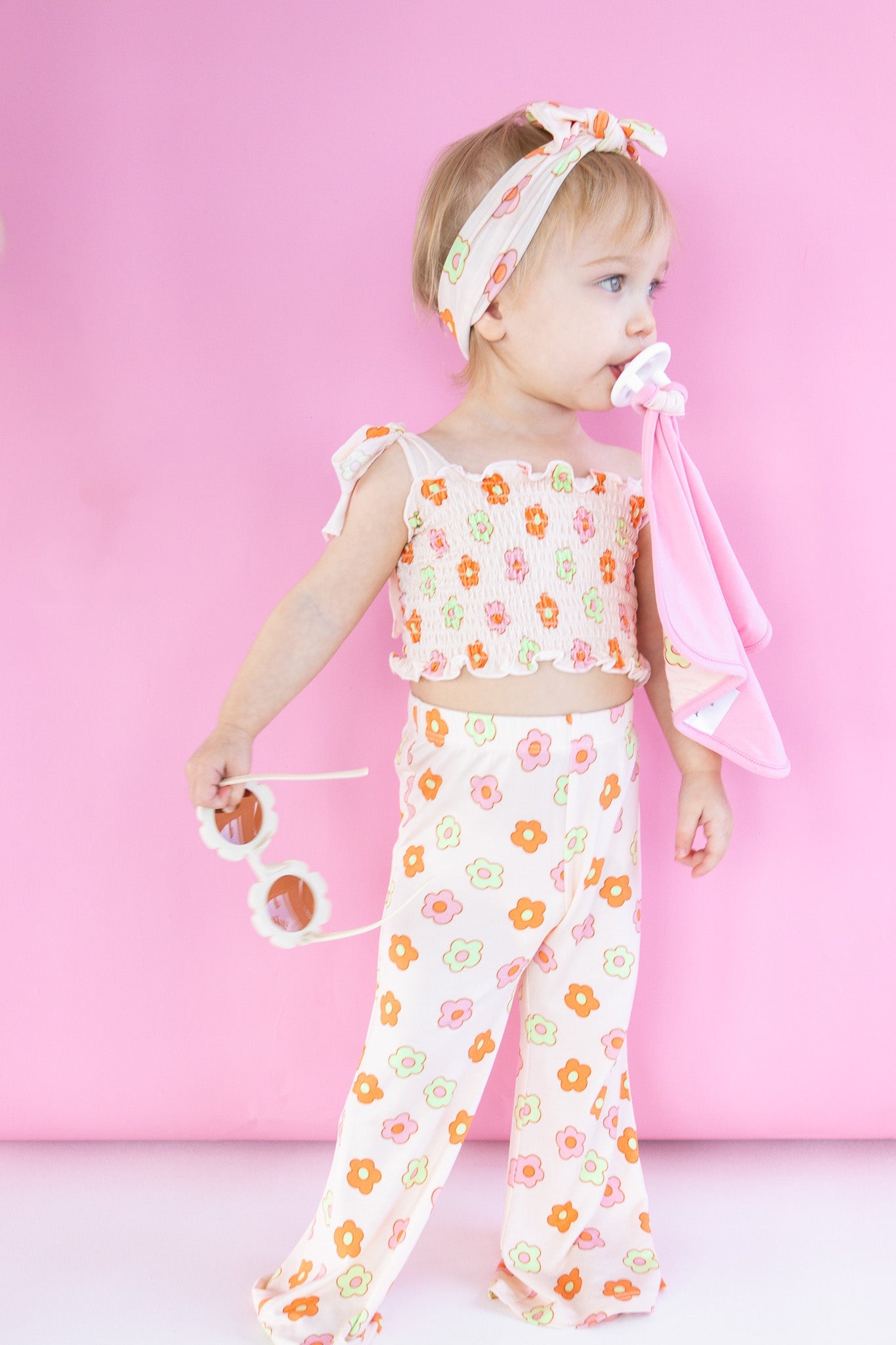 FEELIN' FLOWERFUL DREAM SMOCKED FLARE SET