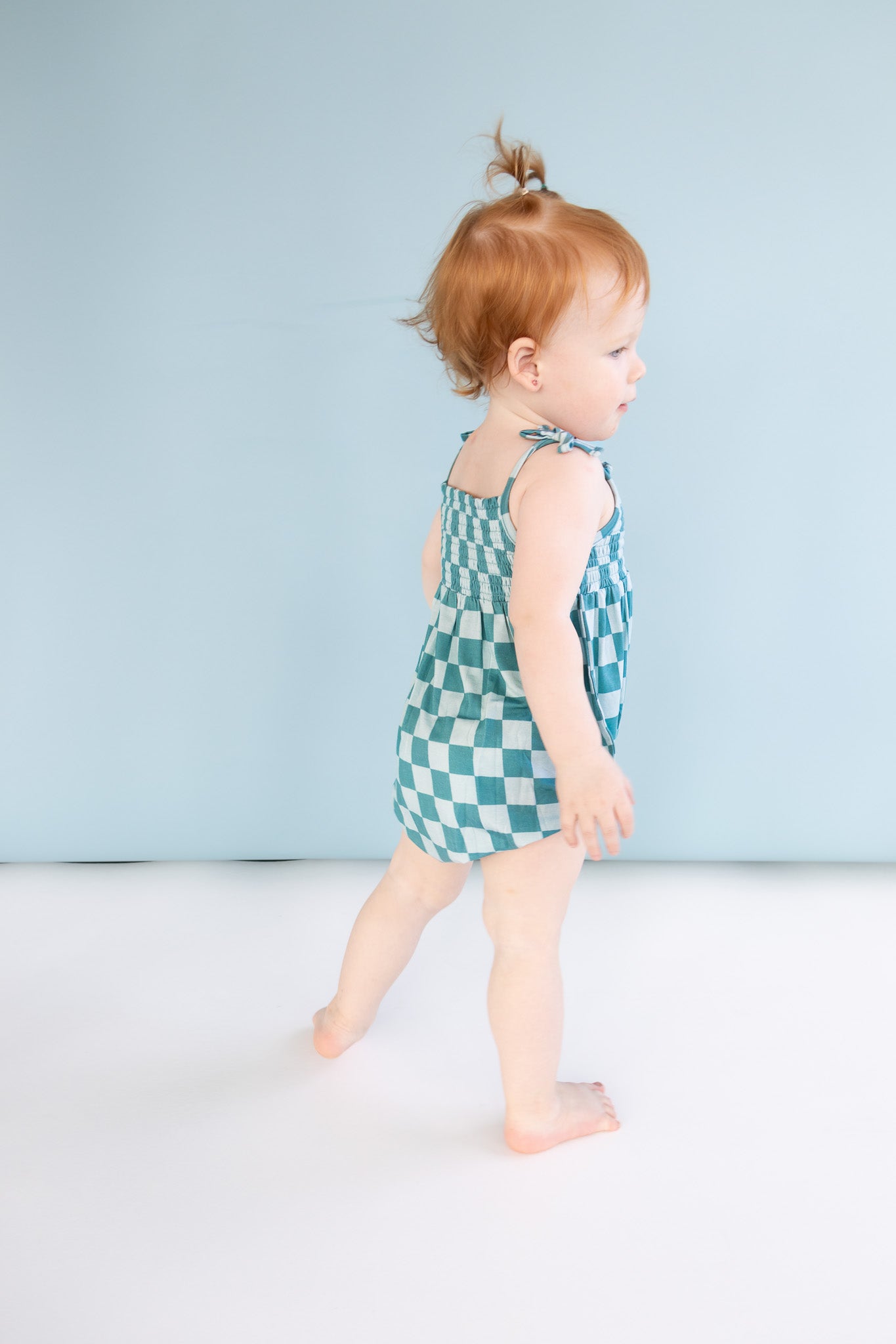 STORMY CHECKERS DREAM BUBBLE ROMPER