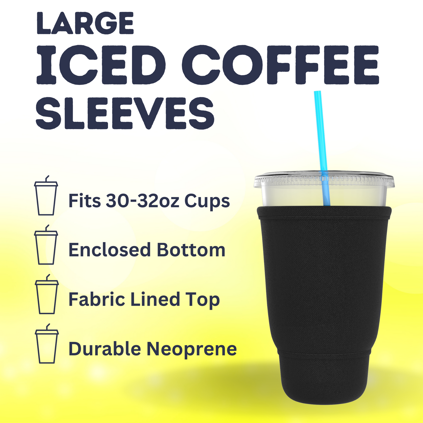 Iced Coffee Neoprene Sleeves (30oz - 32oz)