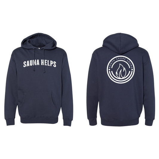 Slate Blue Sauna Helps Hoodie