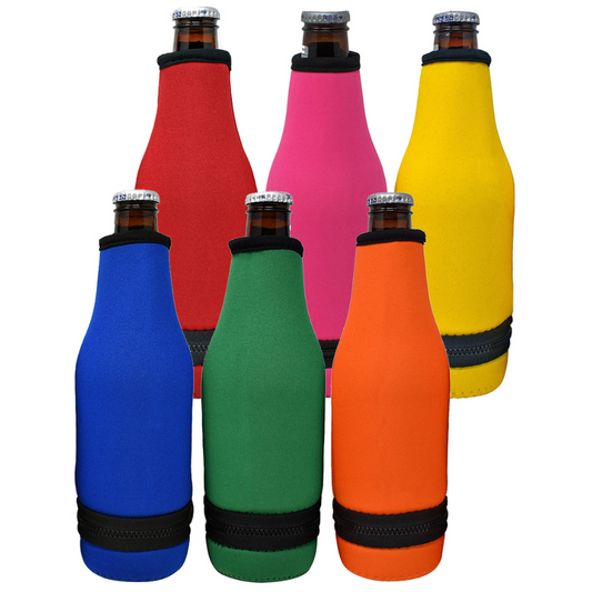 Bottle Insulating Sleeves with Bottom Zipper