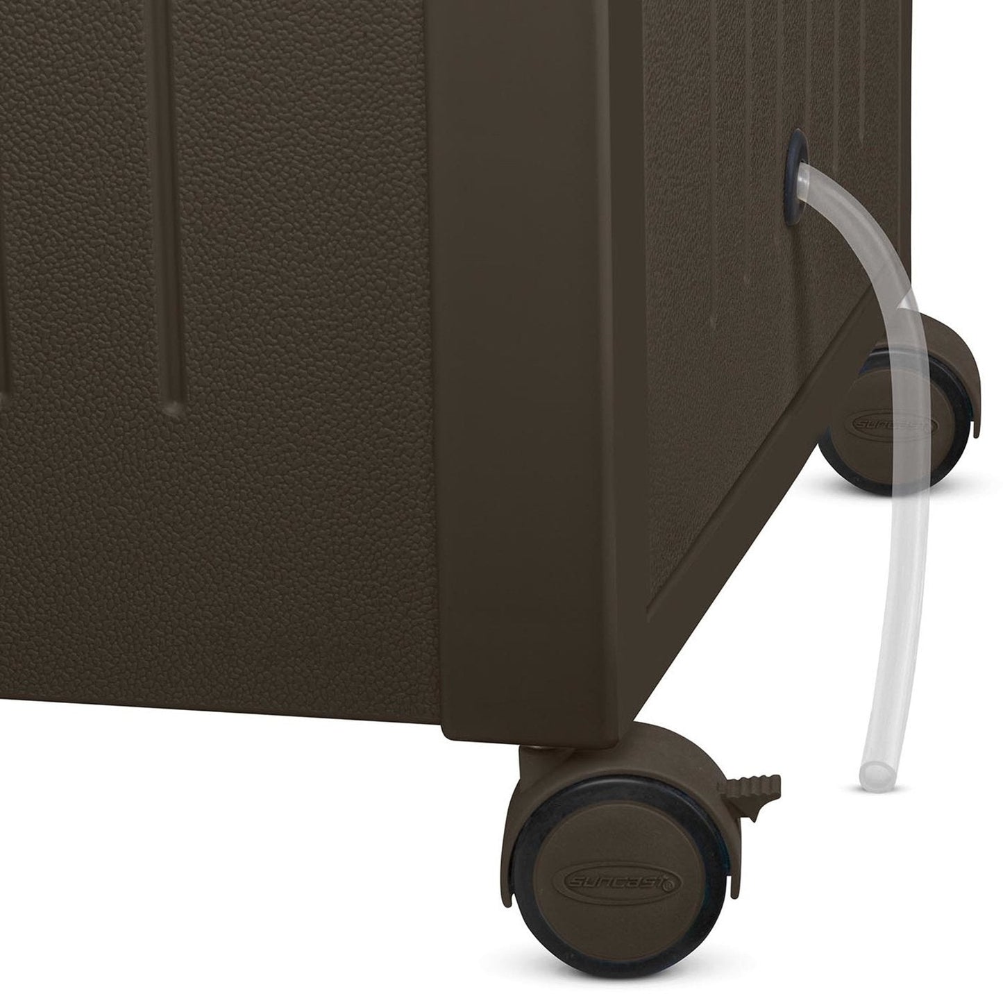 Patio Garbage Waste Trash Can Bundled w/ Patio Cooler w/ Cabinet & Wire Basket