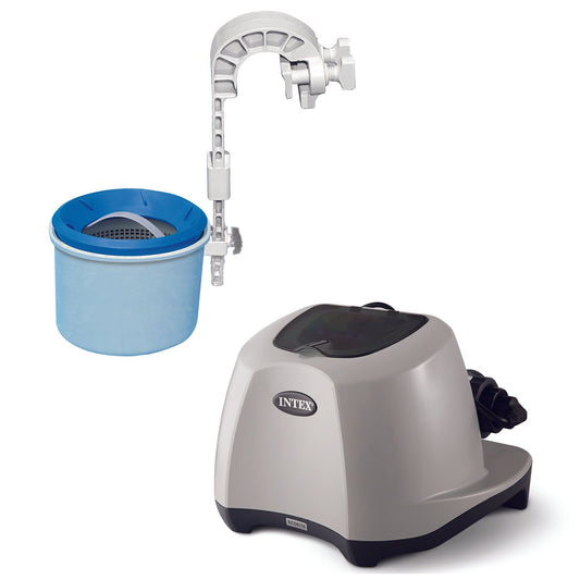 Intex Saltwater System for Pool with Intex Wall Mounted Pool Surface Skimmer
