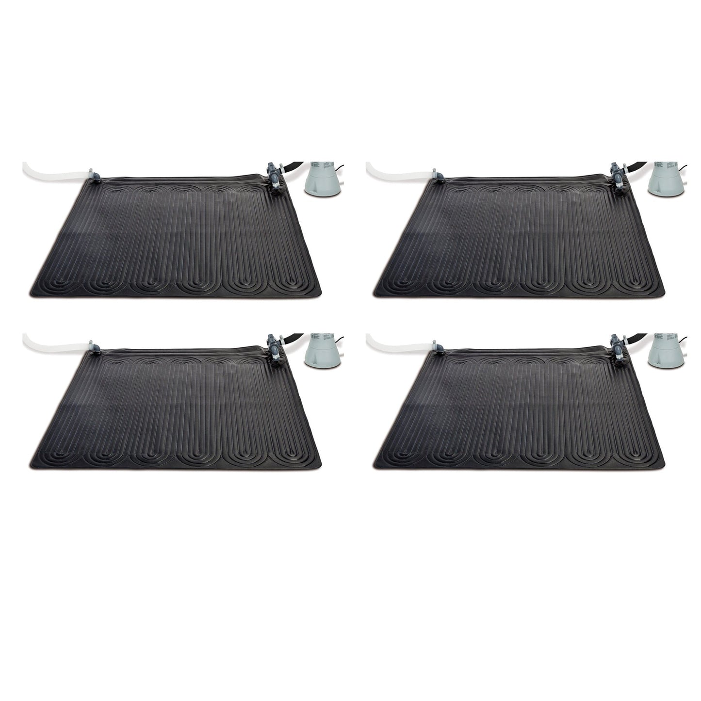 Intex Solar Mat Above Ground Swimming Pool Water Heater, Black (4 Pack)
