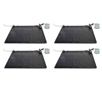 Intex Solar Mat Above Ground Swimming Pool Water Heater, Black (4 Pack)